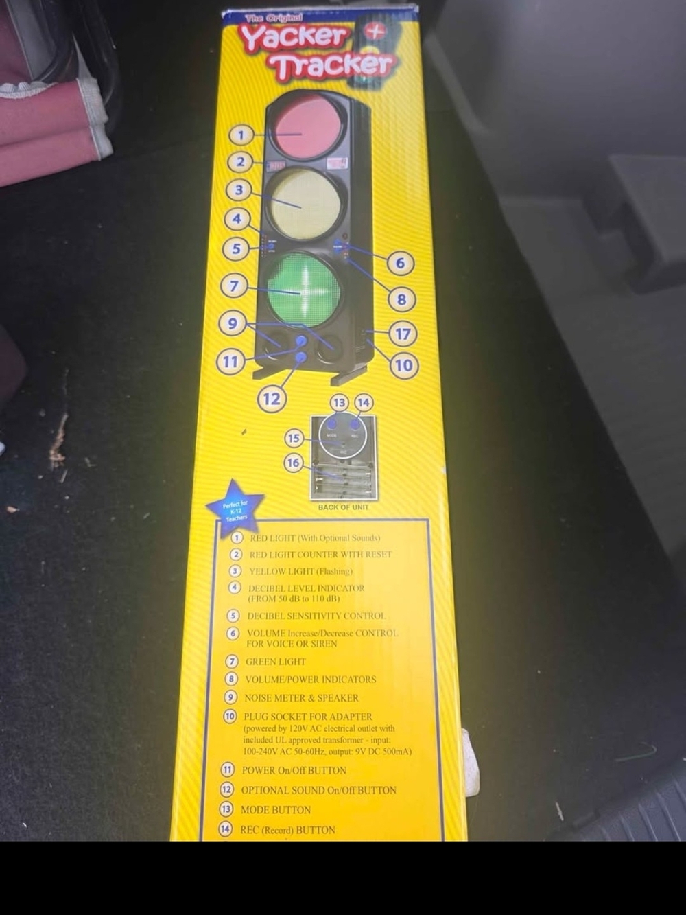 Sound-Activated - Yellow/Green/Red Yacker Tracker
